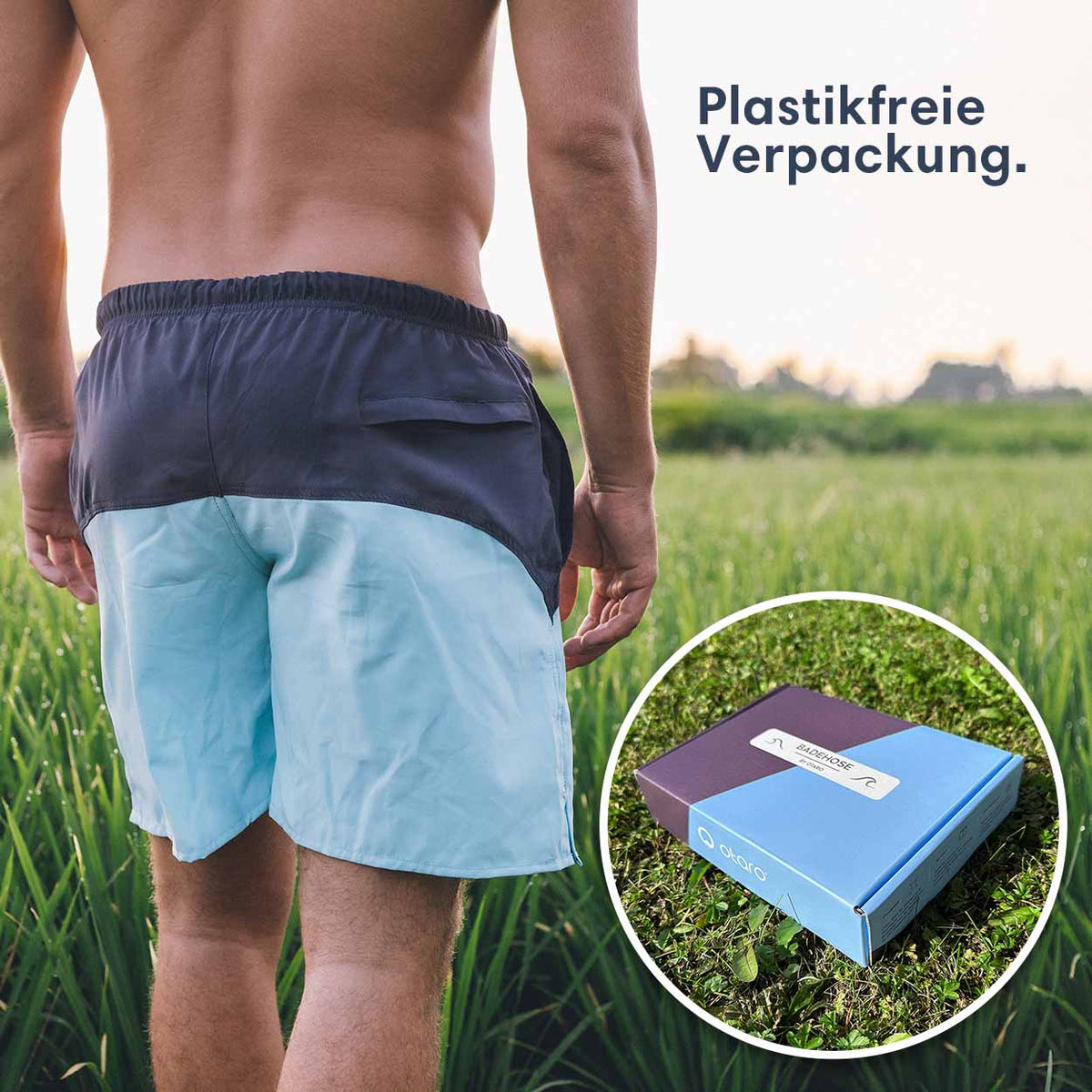 Badehose für Herren | Plastikfreie Verpackung