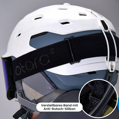 Skibrille mit Magnet-Wechselglas | Blau & Gelb