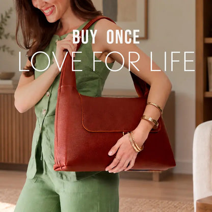 🍂 Autumn Sale – Women's Genuine Leather Shoulder Bag for Work & Everyday