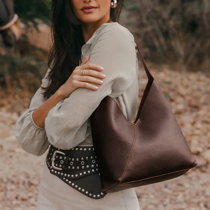 🍂 Autumn Sale – Women's Genuine Leather Slouchy Shoulder & Crossbody Bag