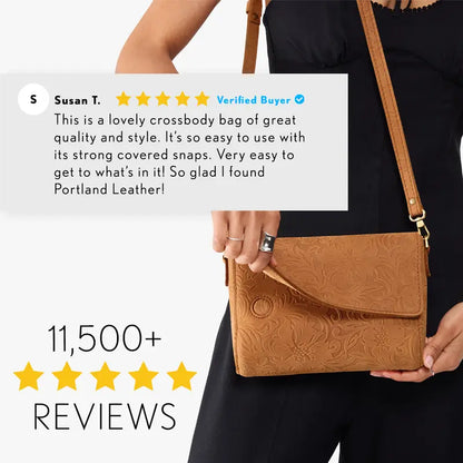 🍂 Autumn Sale – Leather Flap Crossbody Bag with Detachable Strap