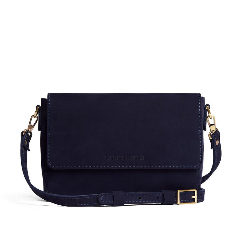🍂 Autumn Sale – Leather Flap Crossbody Bag with Detachable Strap