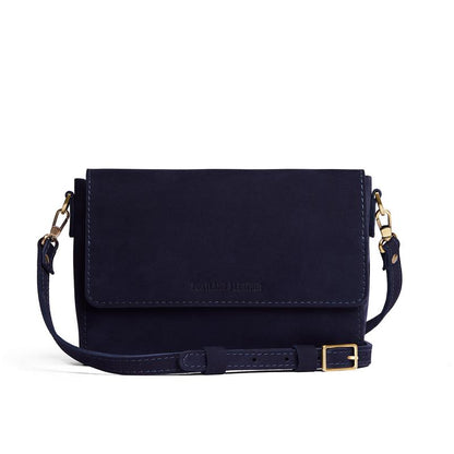 🍂 Autumn Sale – Leather Flap Crossbody Bag with Detachable Strap