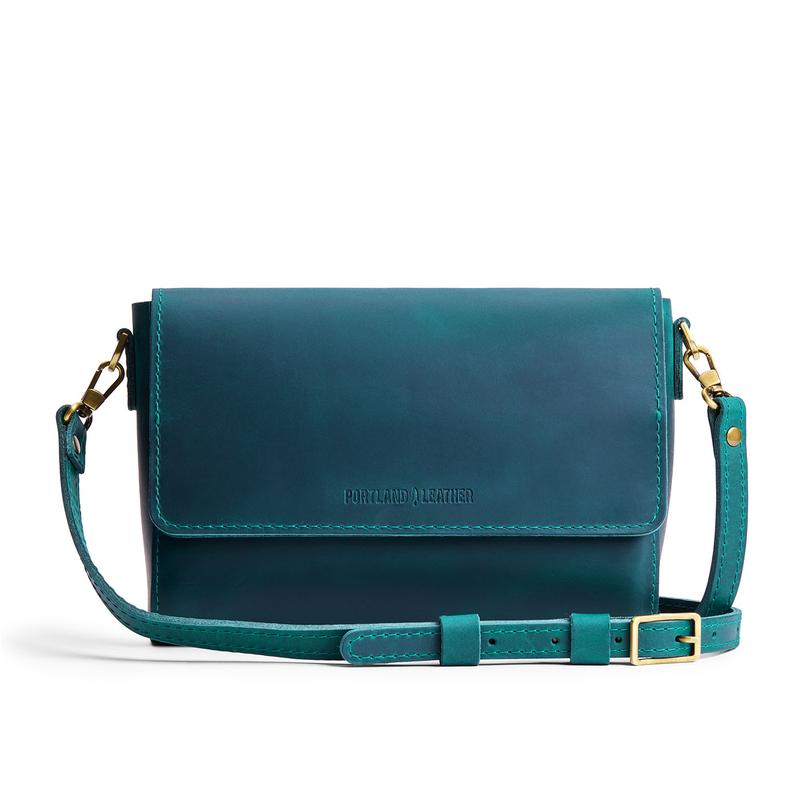 🍂 Autumn Sale – Leather Flap Crossbody Bag with Detachable Strap