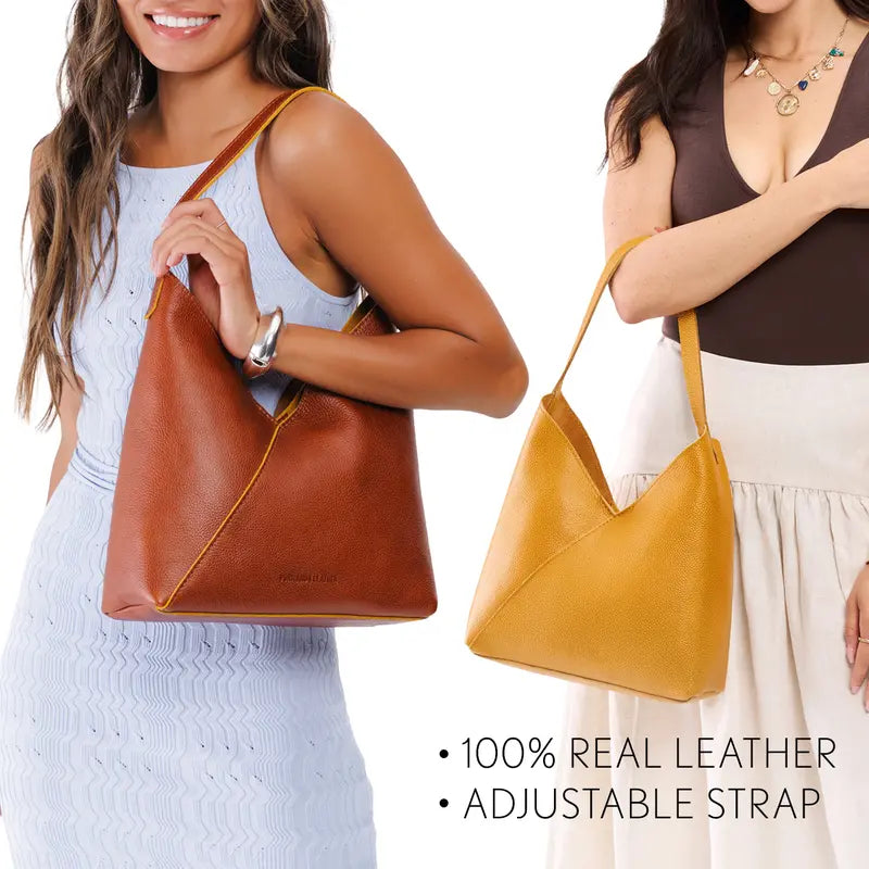 🍂 Autumn Sale – Women's Genuine Leather Slouchy Shoulder & Crossbody Bag